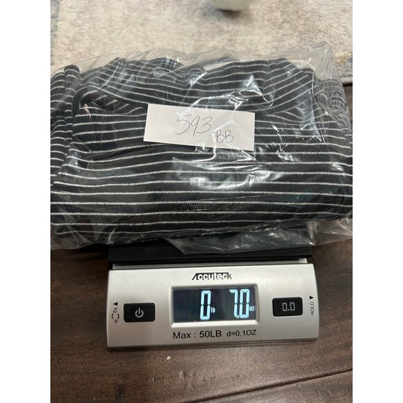 Liz Claiborne Striped Turtleneck Long Sleeve Top Black White Sz Small Knit Chic - Picture 9 of 9